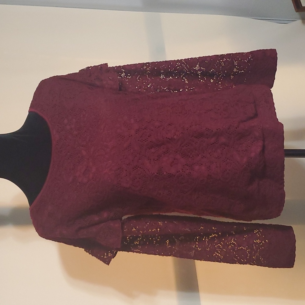 Juicy Couture lace long sleeve shirt medium